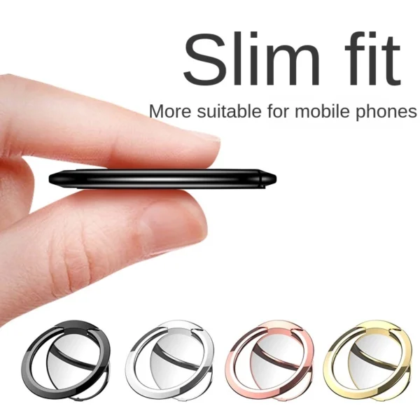 Cell Phone Ring Holder Stand Finger Grip 360 Degree Rotation Kickstand Compatible Phones car stand
