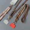 Vintage Adjustable Crossbody Mobile Phone Lanyard Camera Lanyard Hanging Neck Rope Lanyard With Spring Clip