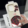 Marvel Cool  Textured Black Phone Case Silicone Soft Premium Shockproof Casing for iPhone 11 12 13 14 15 16 Pr