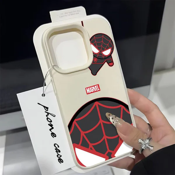 Marvel Cool  Textured Black Phone Case Silicone Soft Premium Shockproof Casing for iPhone 11 12 13 14 15 16 Pr