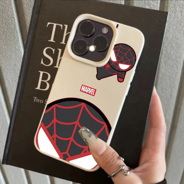 Marvel Cool  Textured Black Phone Case Silicone Soft Premium Shockproof Casing for iPhone 11 12 13 14 15 16 Pr