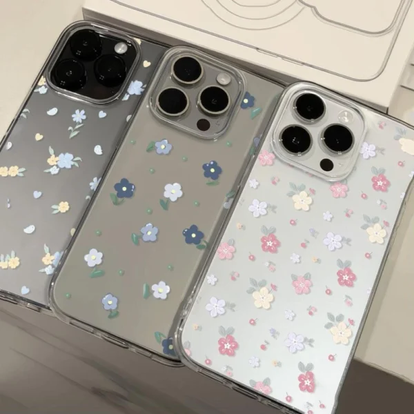 sg-11134201-7rdvk-mdb6w3nr1lhc81.webp iPhone Case Clear Case TPU Soft Cute And Beautiful Colorful Blue Blooming Flowers