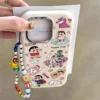 iPhone Phone Case Manga Crayon Shin chan ParkLanyard Soft Cover