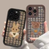 Phone Case For iPhone Sweater Rabbit Pattern Cover