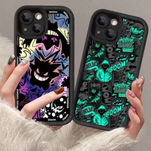 Case For iPhone Mini Anime Pokemon Gengar Graffiti