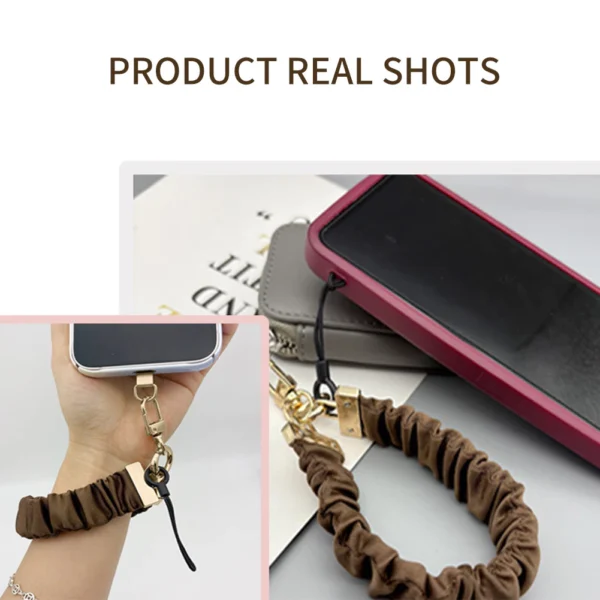 Fashionable Crossbody Mobile Phone Lanyard Antiloss Stylish Design with Metal and Polyester