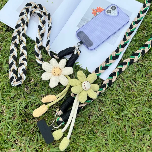 Stylish Braided Hanging Rope for Phone Handwoven Woven Chain 120CM Long Lanyard