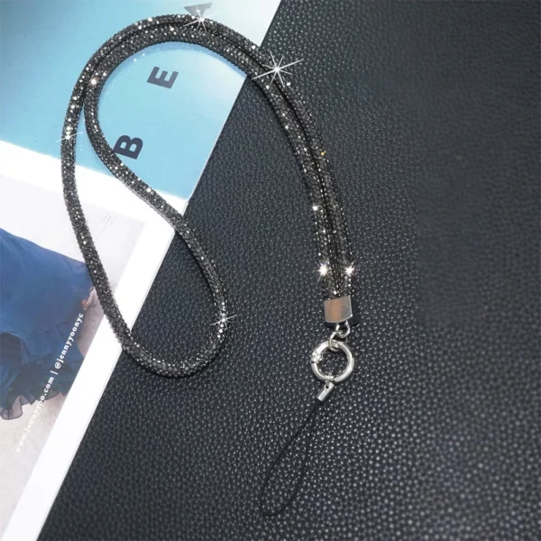 Trendy Rhinestone Phone Chain Fashionable Necklace Strap for Phones